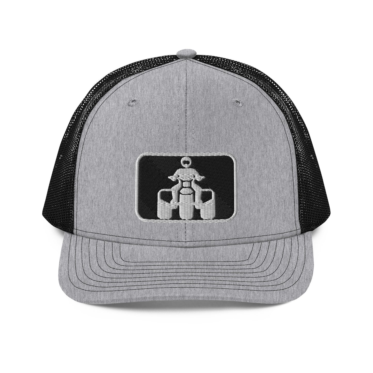 White and Black Threewheeler Richardson 112 Trucker Cap