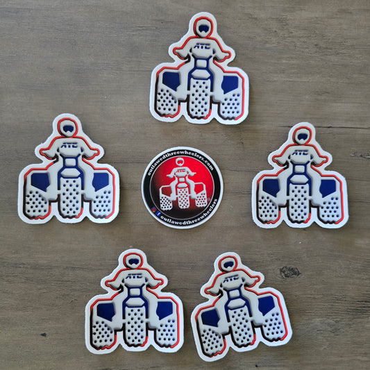 White Blue and Orange Outlawed sticker pack