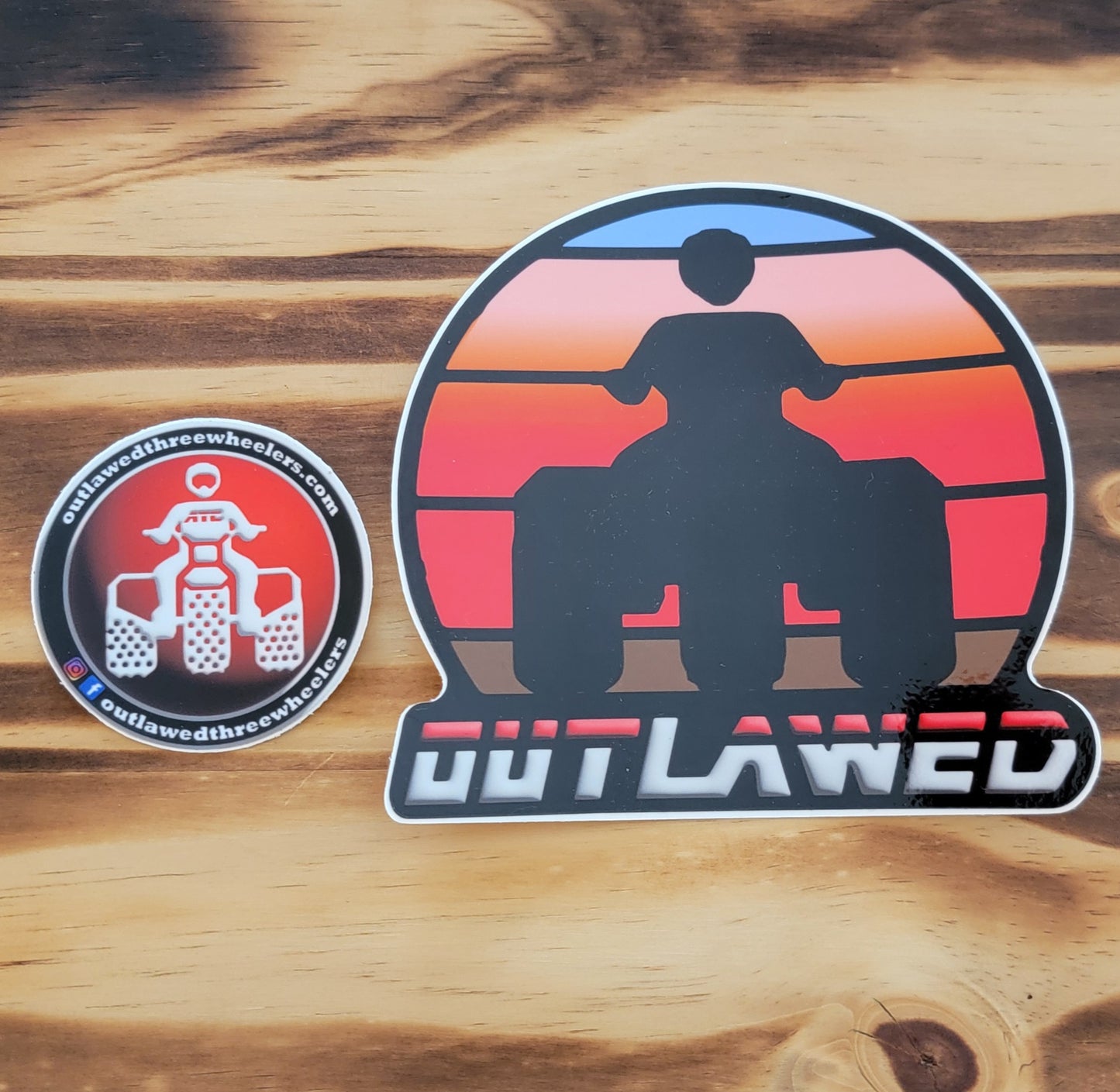 5" Sunset Outlawed Threewheelers Sticker