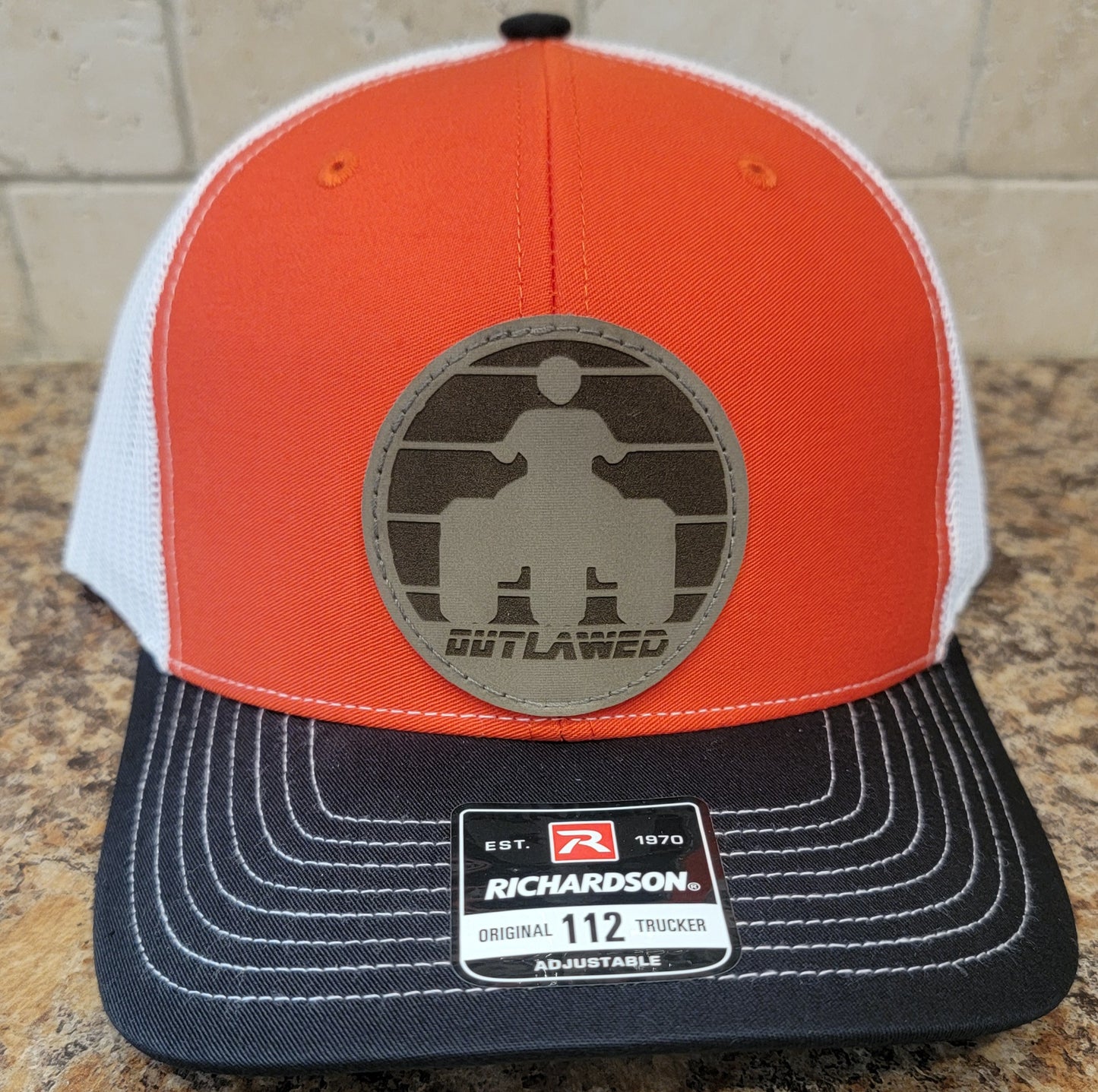 Retro Sunset Leather Patch Richardson 112 Hat