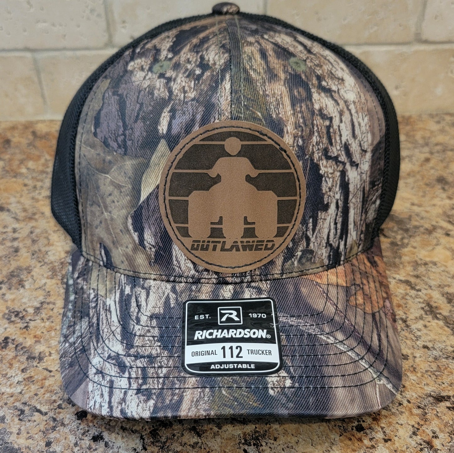 Retro Sunset Leather Patch Richardson 112 Hat