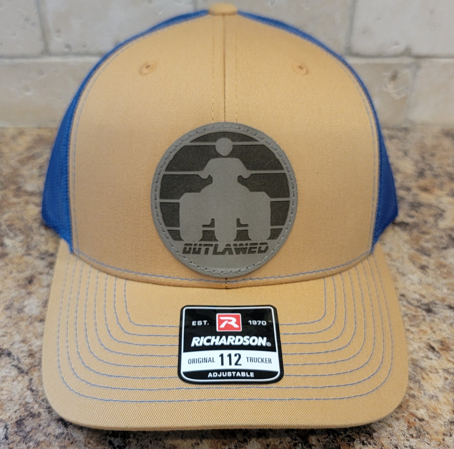 Retro Sunset Leather Patch Richardson 112 Hat