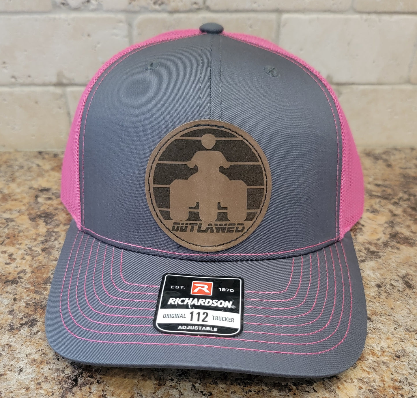 Retro Sunset Leather Patch Richardson 112 Hat