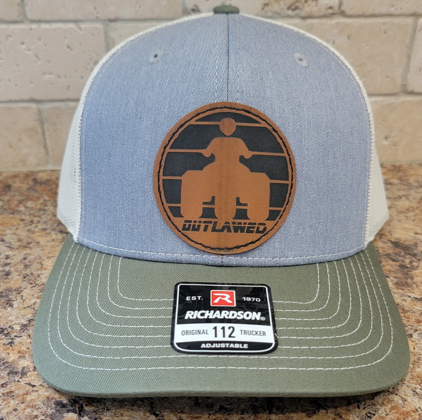 Retro Sunset Leather Patch Richardson 112 Hat