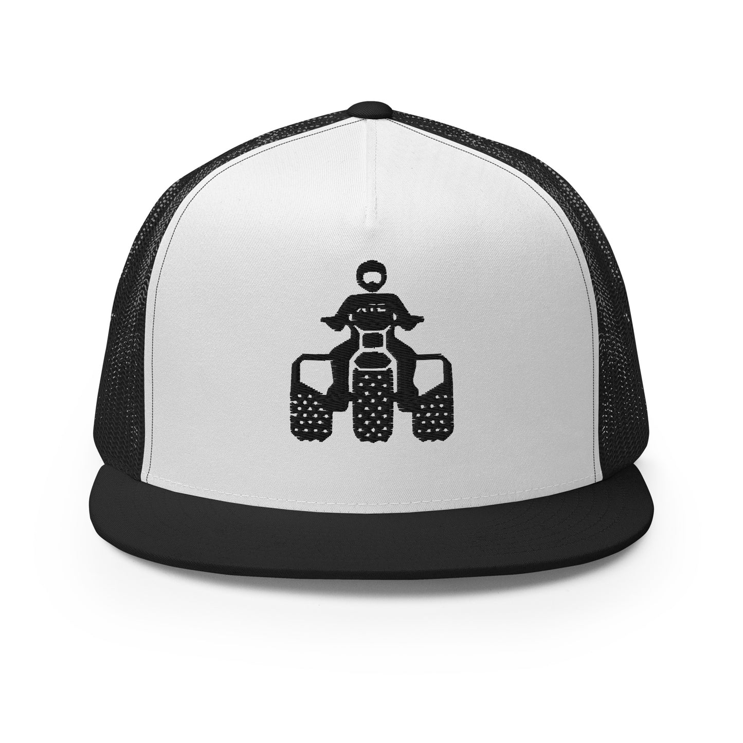 ATC Black Logo Flat Bill Trucker Cap