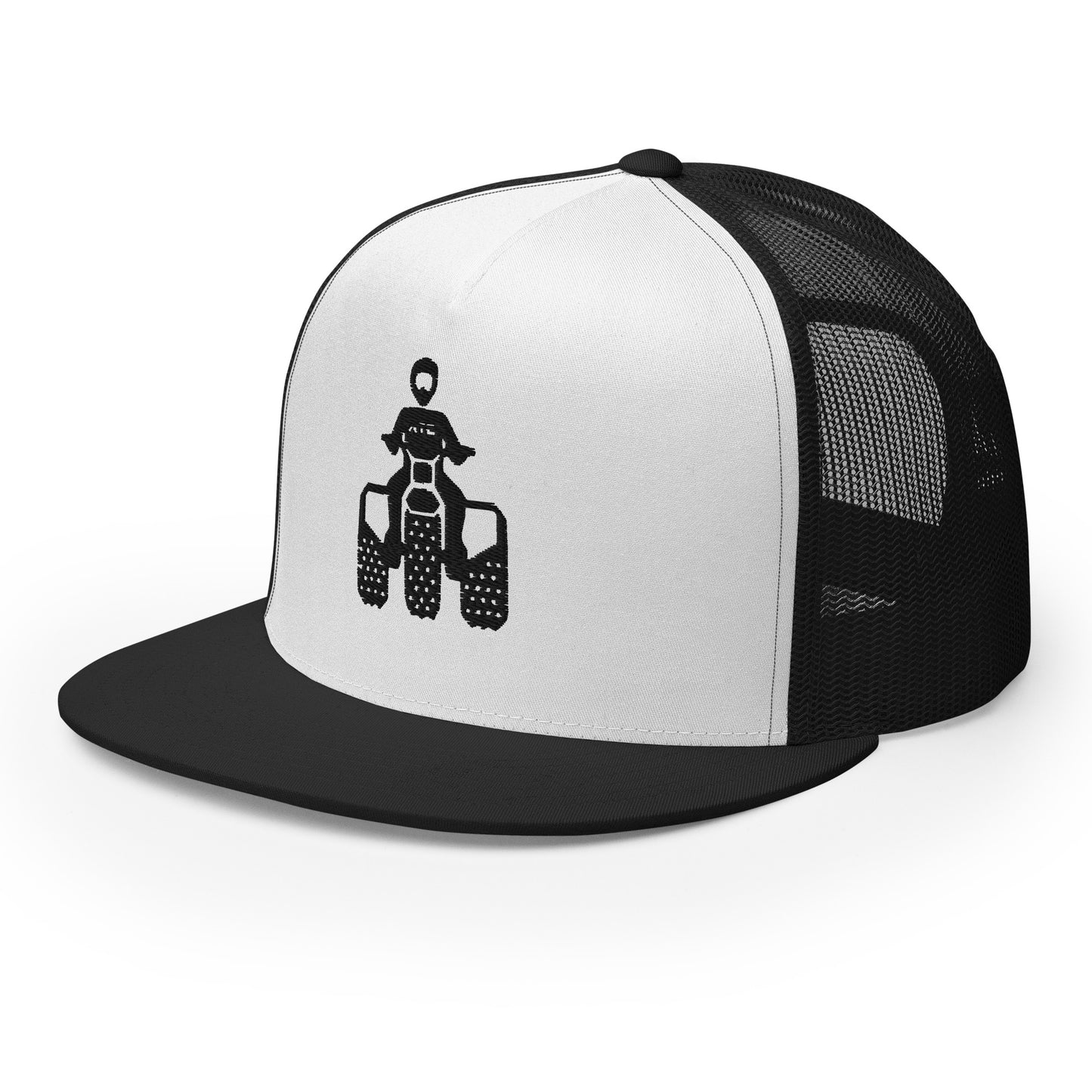 ATC Black Logo Flat Bill Trucker Cap