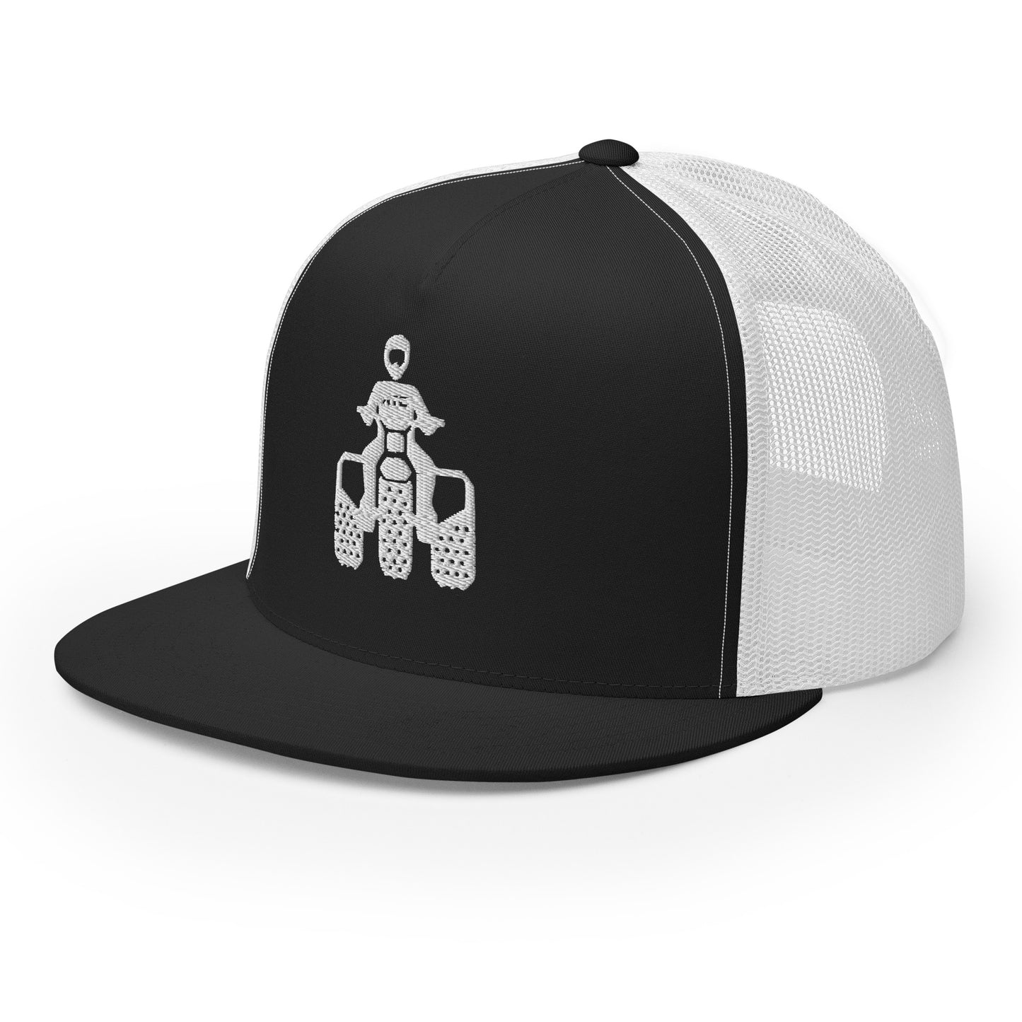 ATC White Logo Flat Bill Trucker Cap