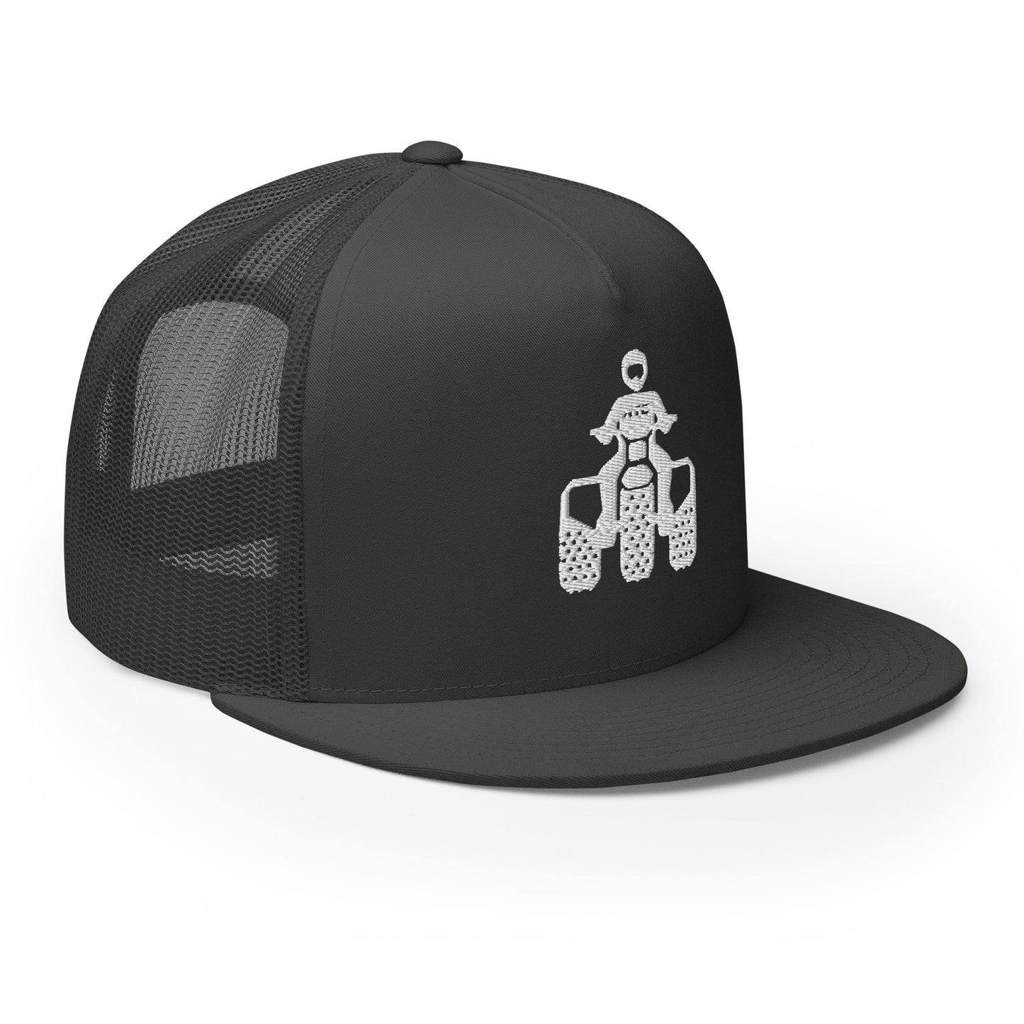 ATC White Logo Flat Bill Trucker Cap