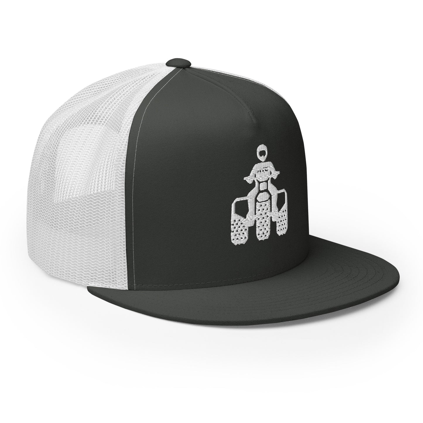 ATC White Logo Flat Bill Trucker Cap