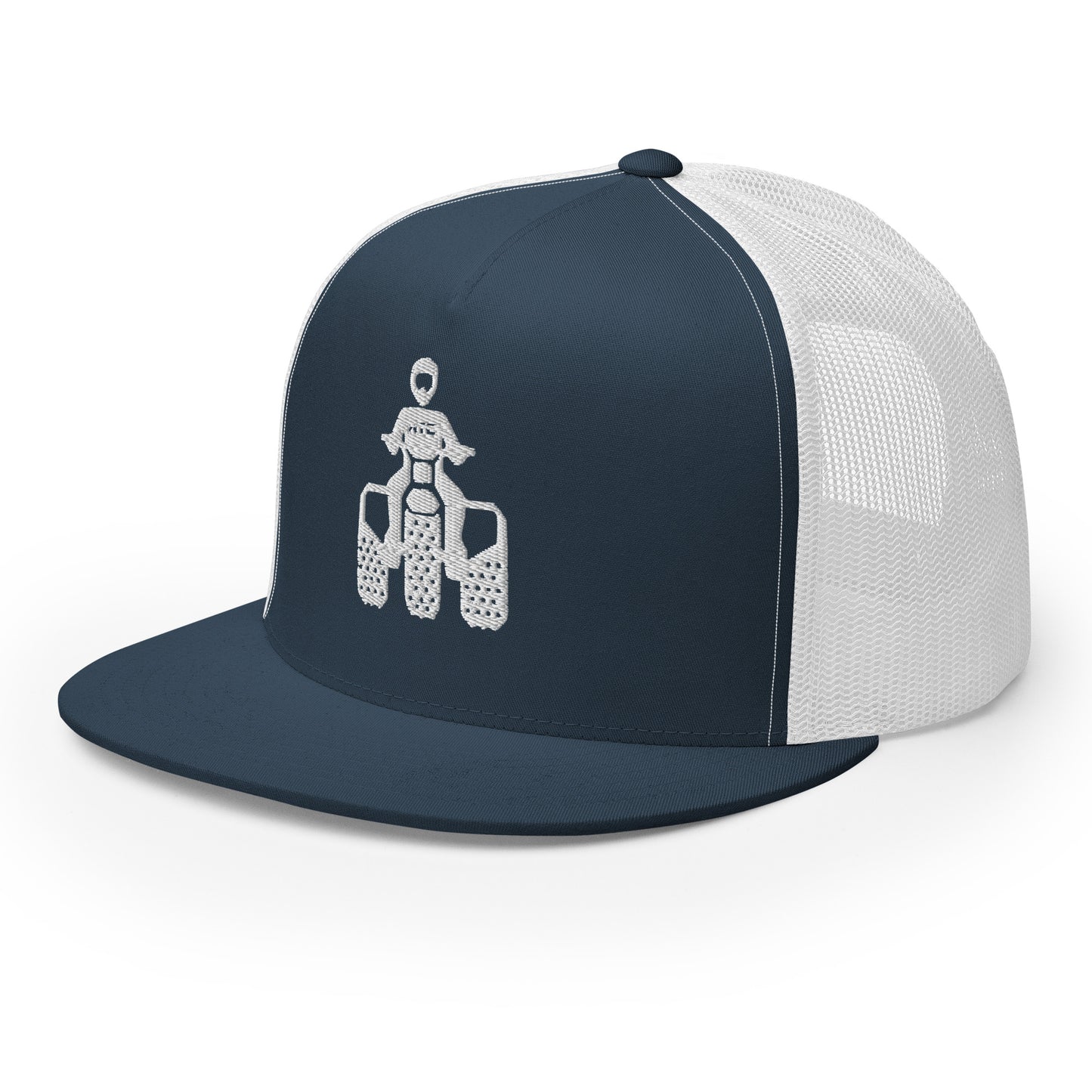 ATC White Logo Flat Bill Trucker Cap