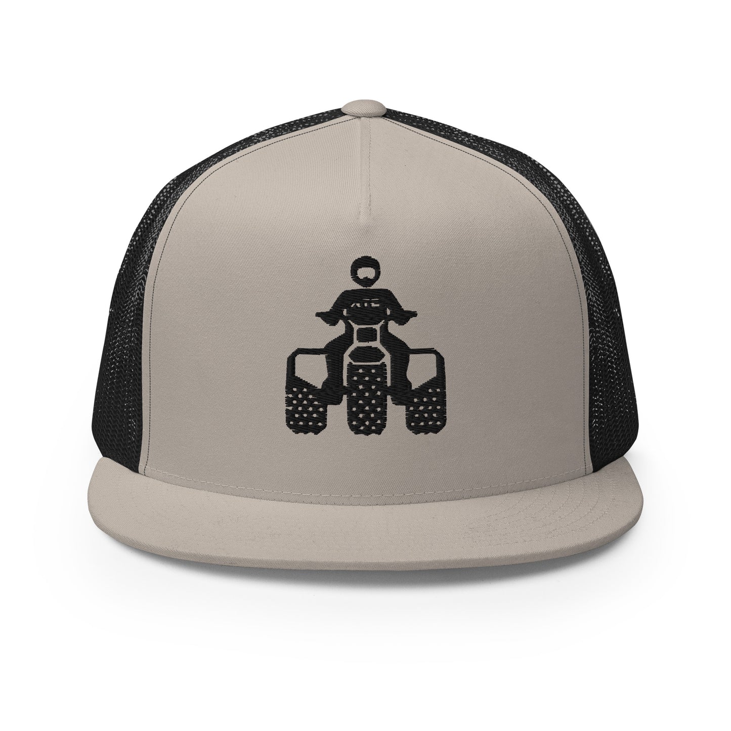 ATC Black Logo Flat Bill Trucker Cap