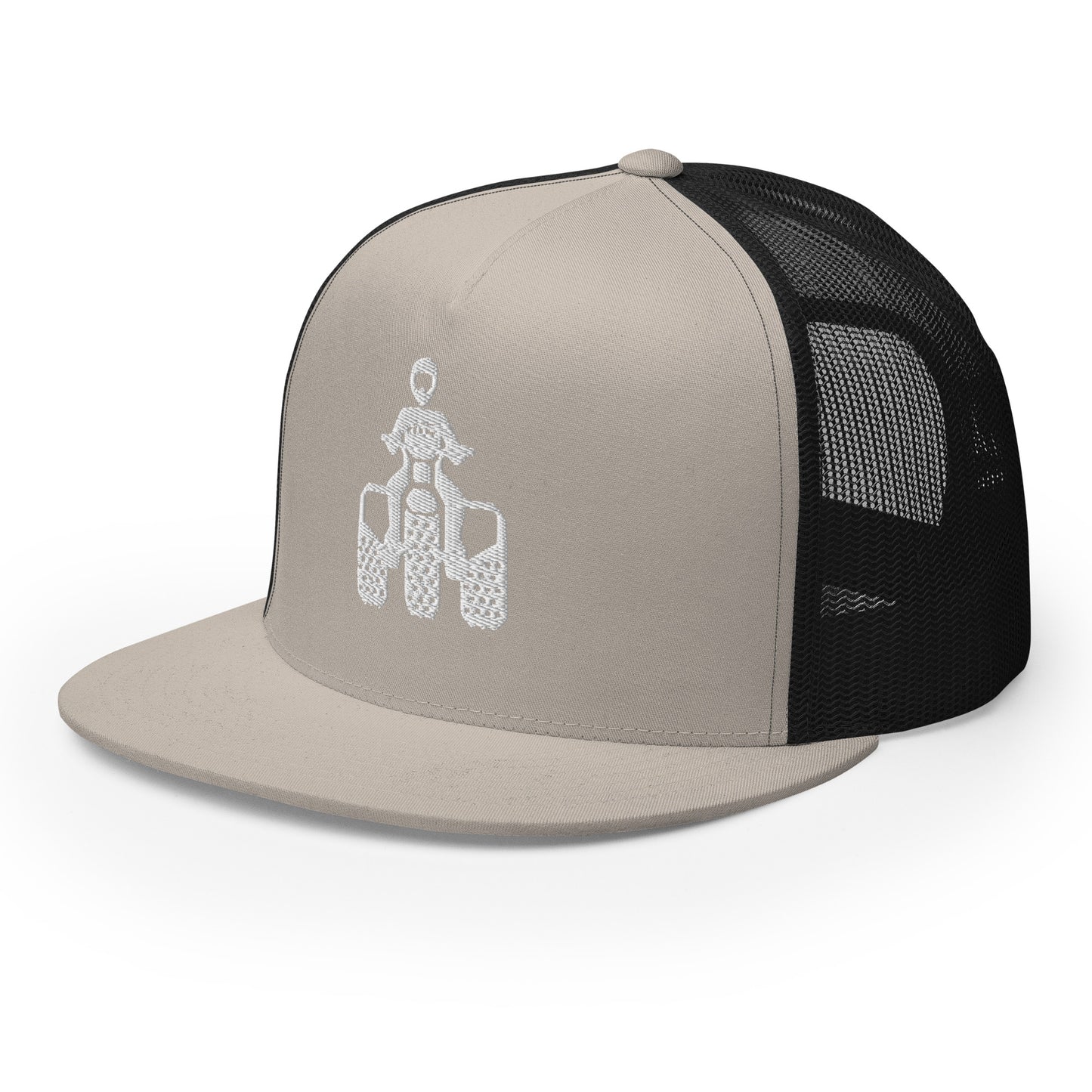 ATC White Logo Flat Bill Trucker Cap