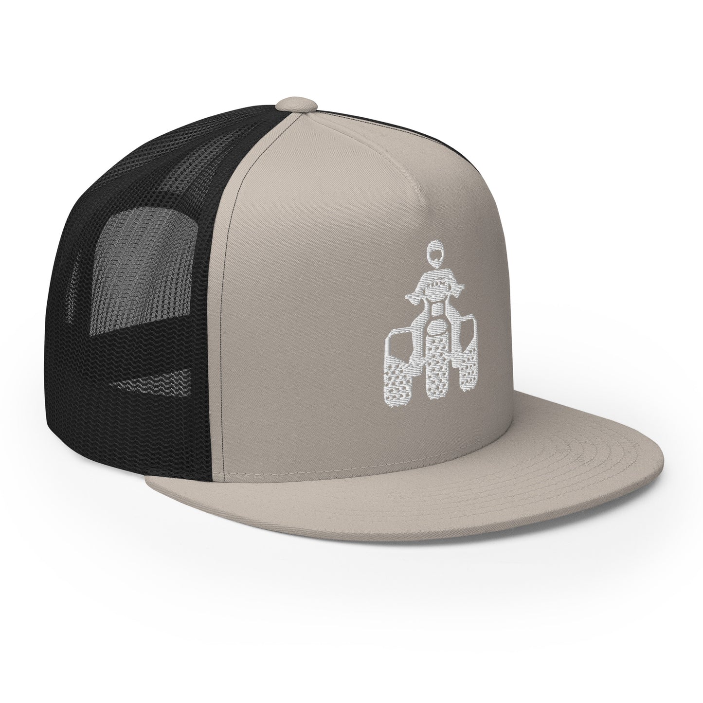 ATC White Logo Flat Bill Trucker Cap