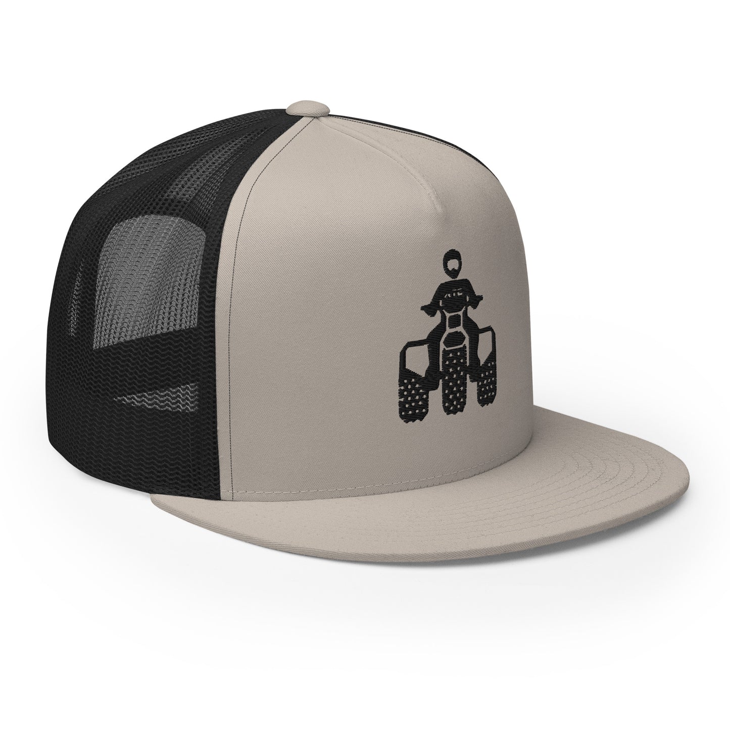 ATC Black Logo Flat Bill Trucker Cap