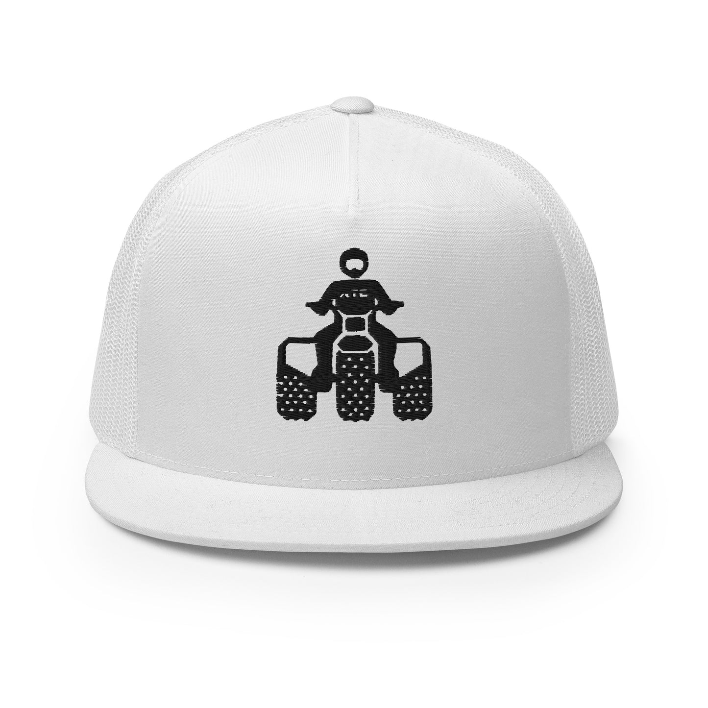 ATC Black Logo Flat Bill Trucker Cap