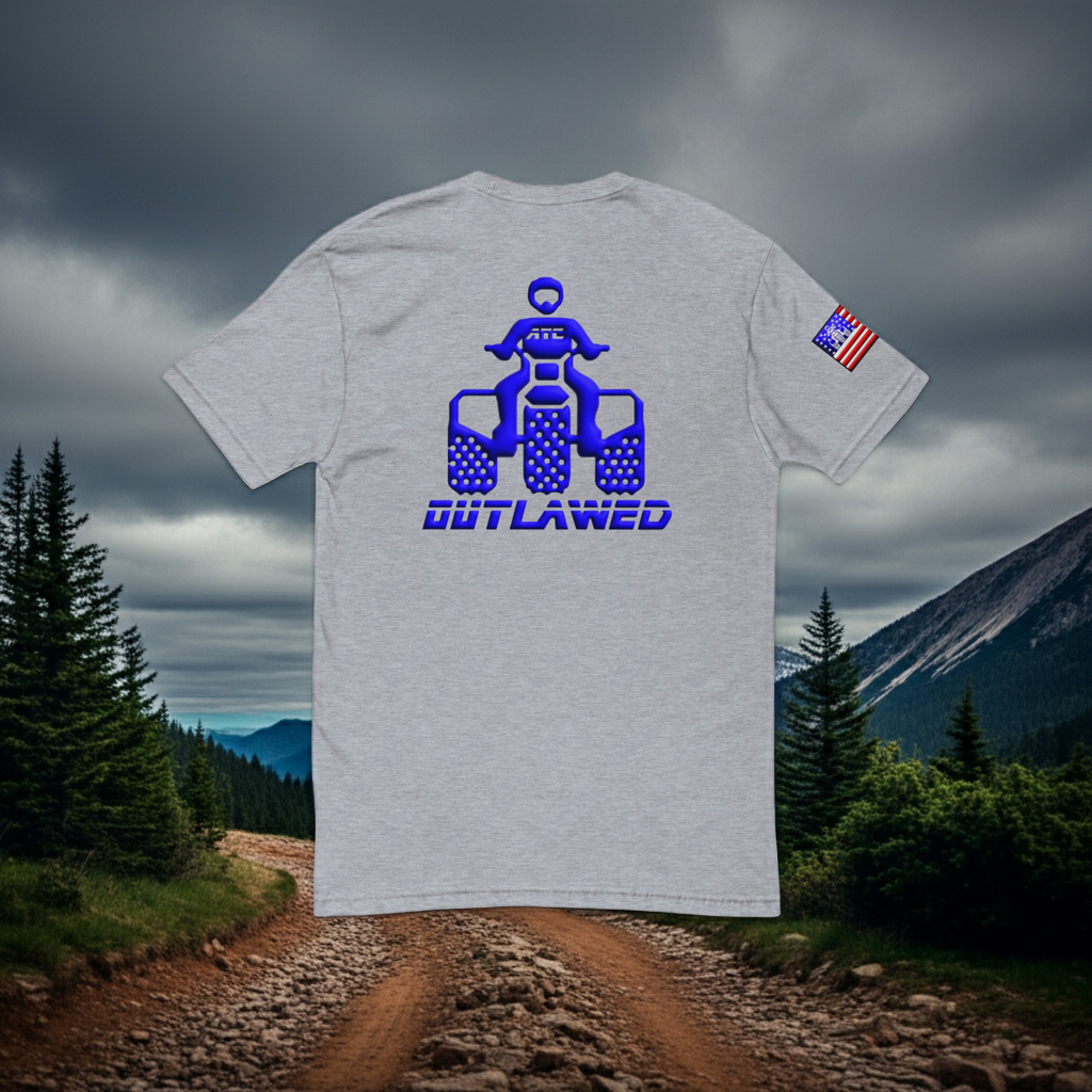 ATC 3D Original Blue Three Wheeler Short Sleeve T-shirt