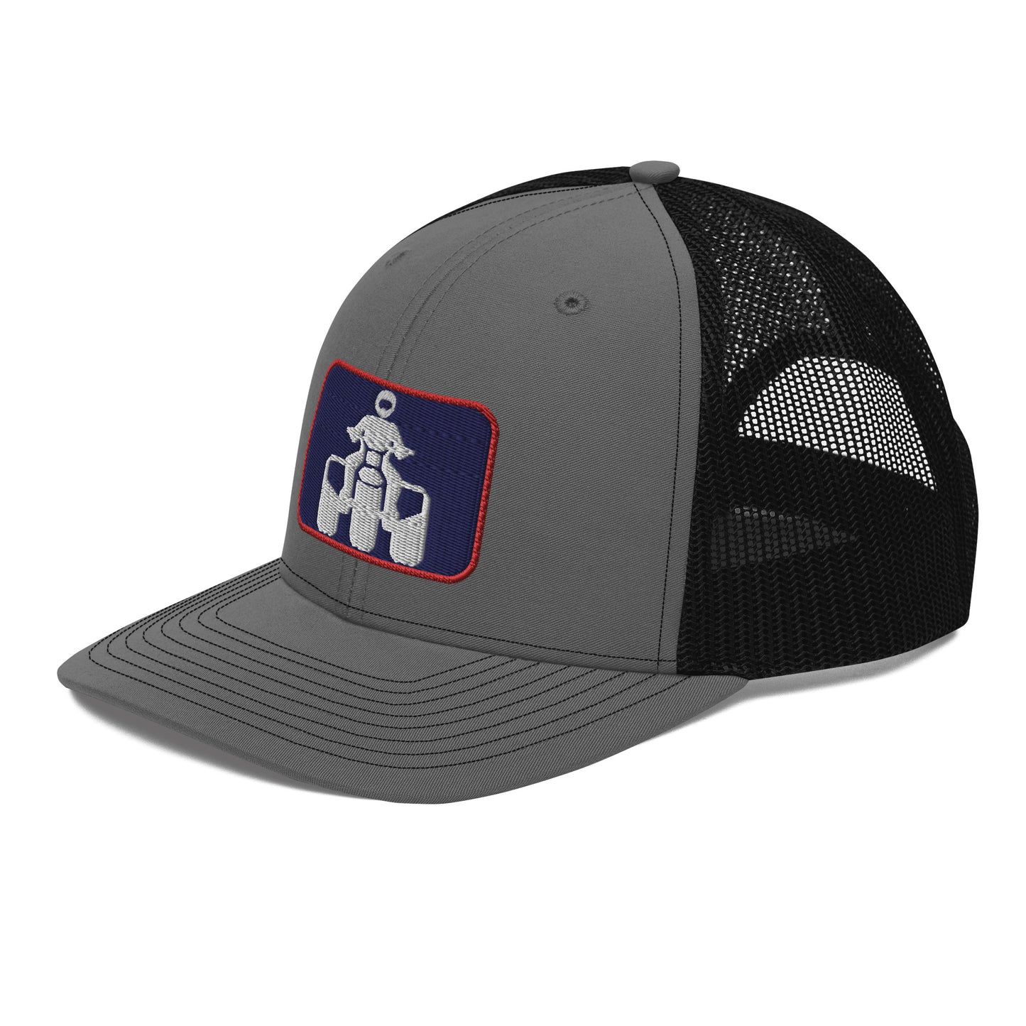 White, Navy and Red Richardson 112 Trucker Cap