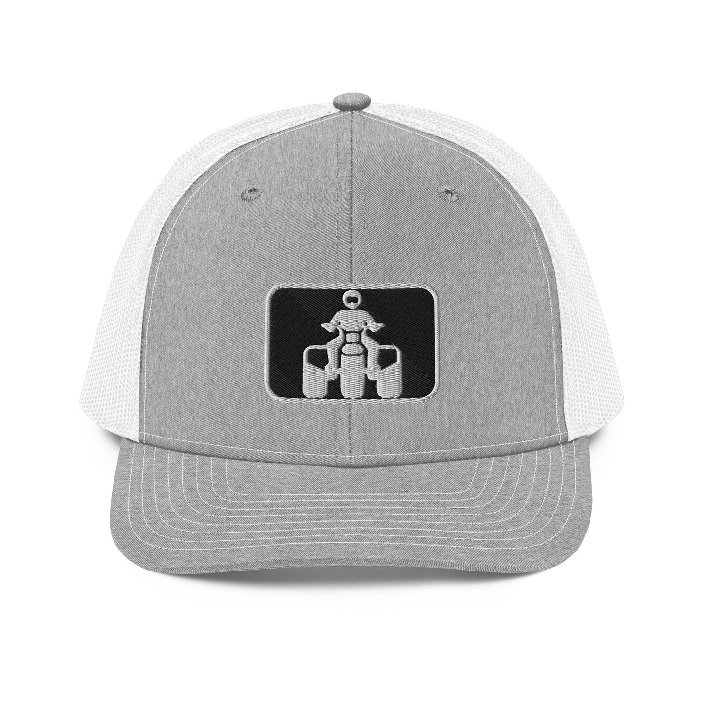 White and Black Threewheeler Richardson 112 Trucker Cap