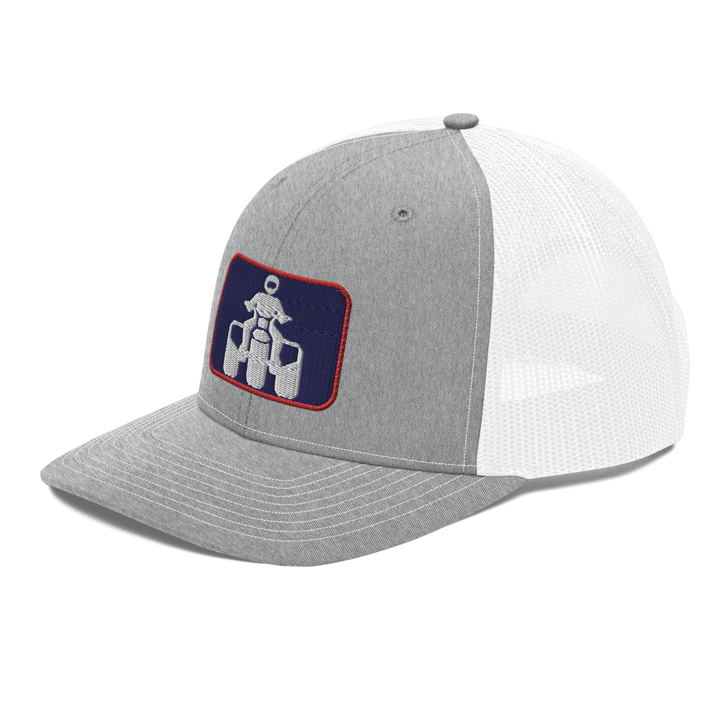 White, Navy and Red Richardson 112 Trucker Cap