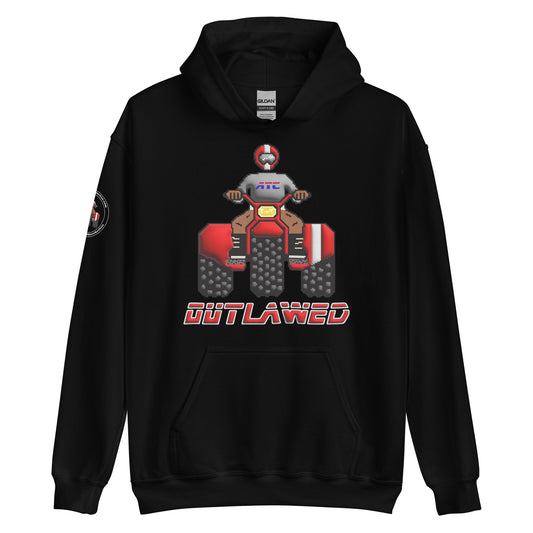 Red Retro Threewheeler Gildan Hoodie