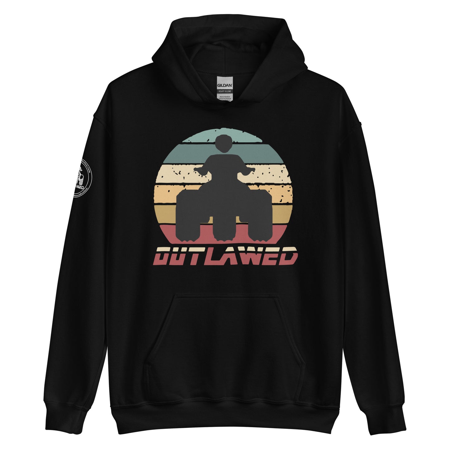 Retro Threewheeler Organic Sunset Gildan Hoodie