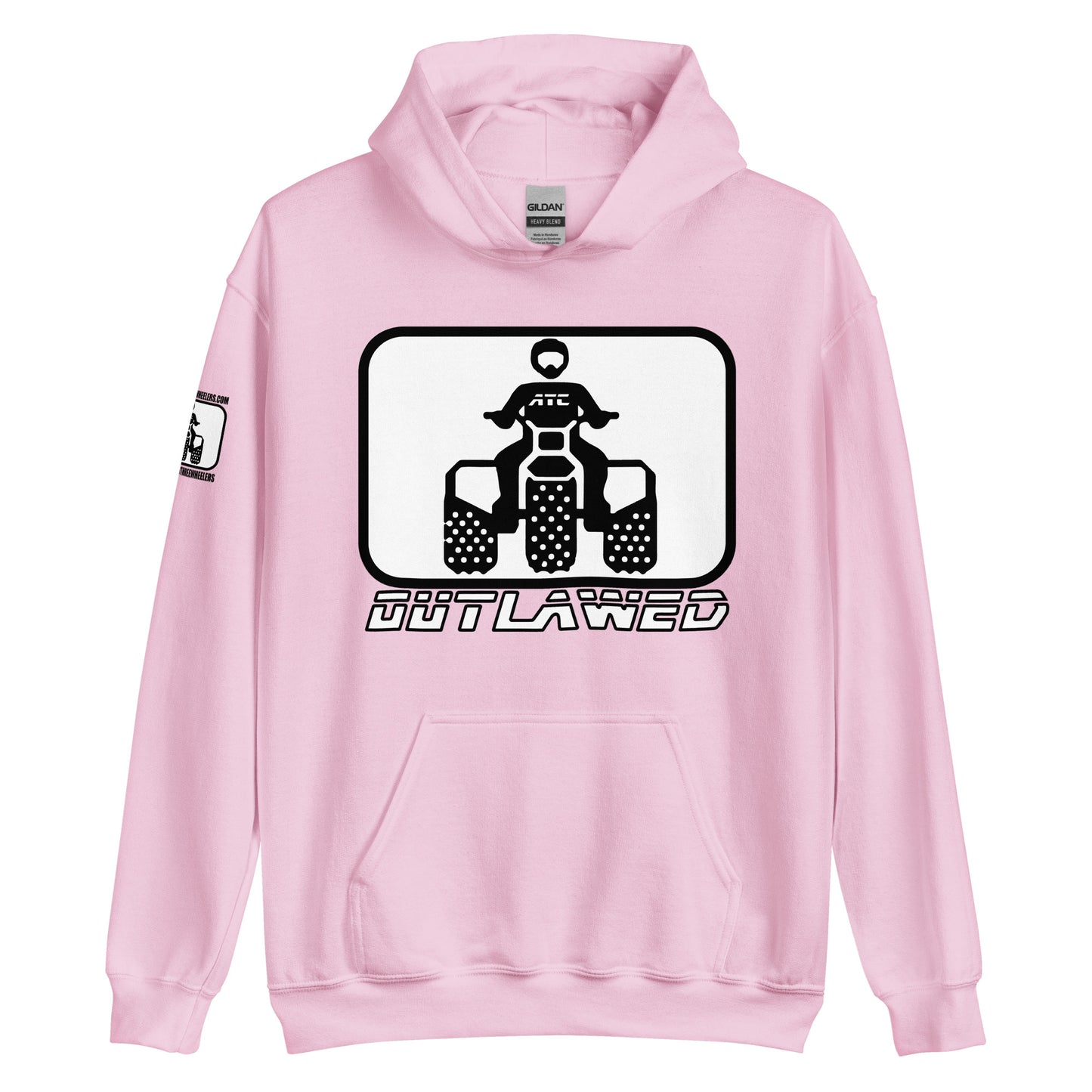 Black and White Threewheeler Gildan Hoodie