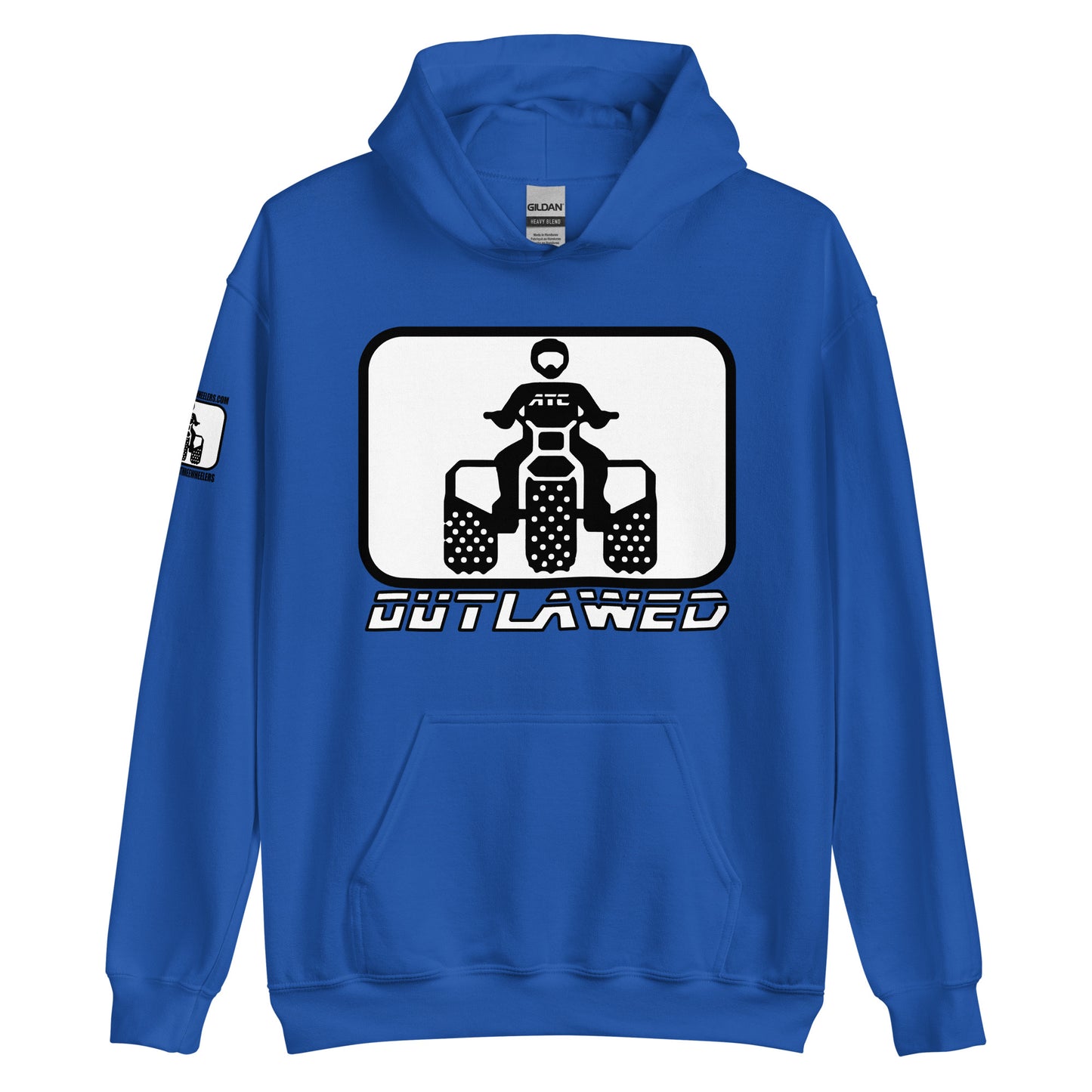 Black and White Threewheeler Gildan Hoodie