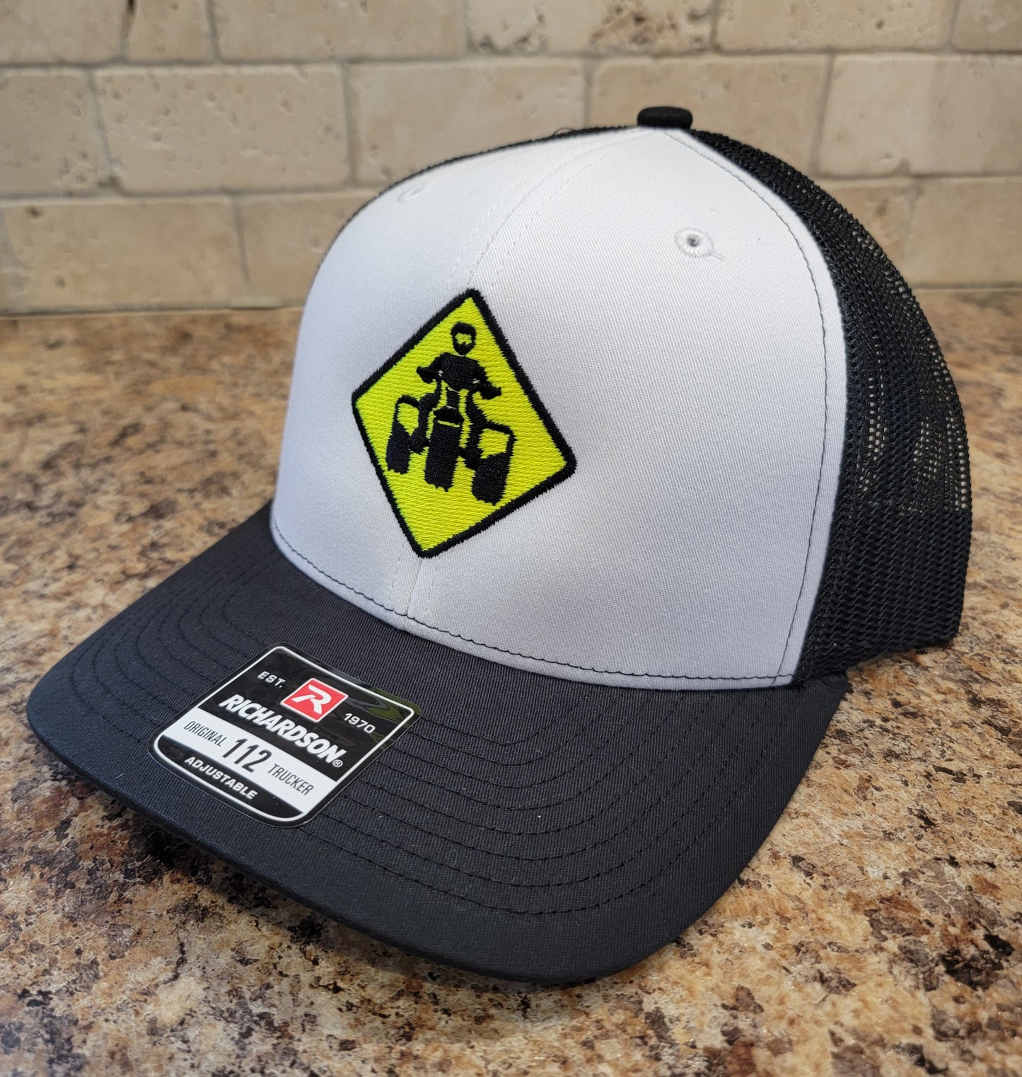 Neon Threewheeler Street Sign Richardson 112 Trucker Hat