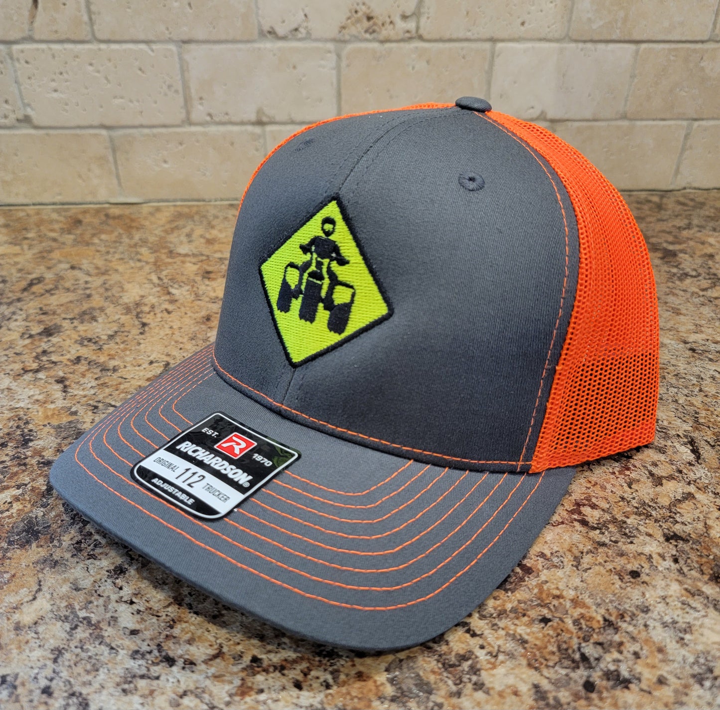 Neon Threewheeler Street Sign Richardson 112 Trucker Hat