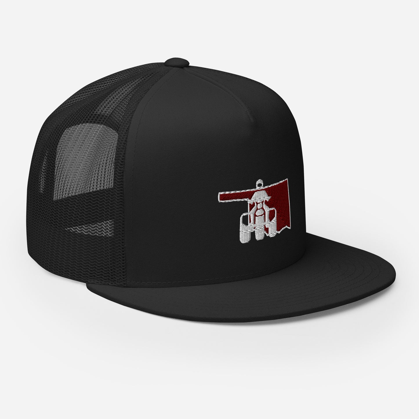 Oklahoma Threewheeler Flat Bill Trucker Cap