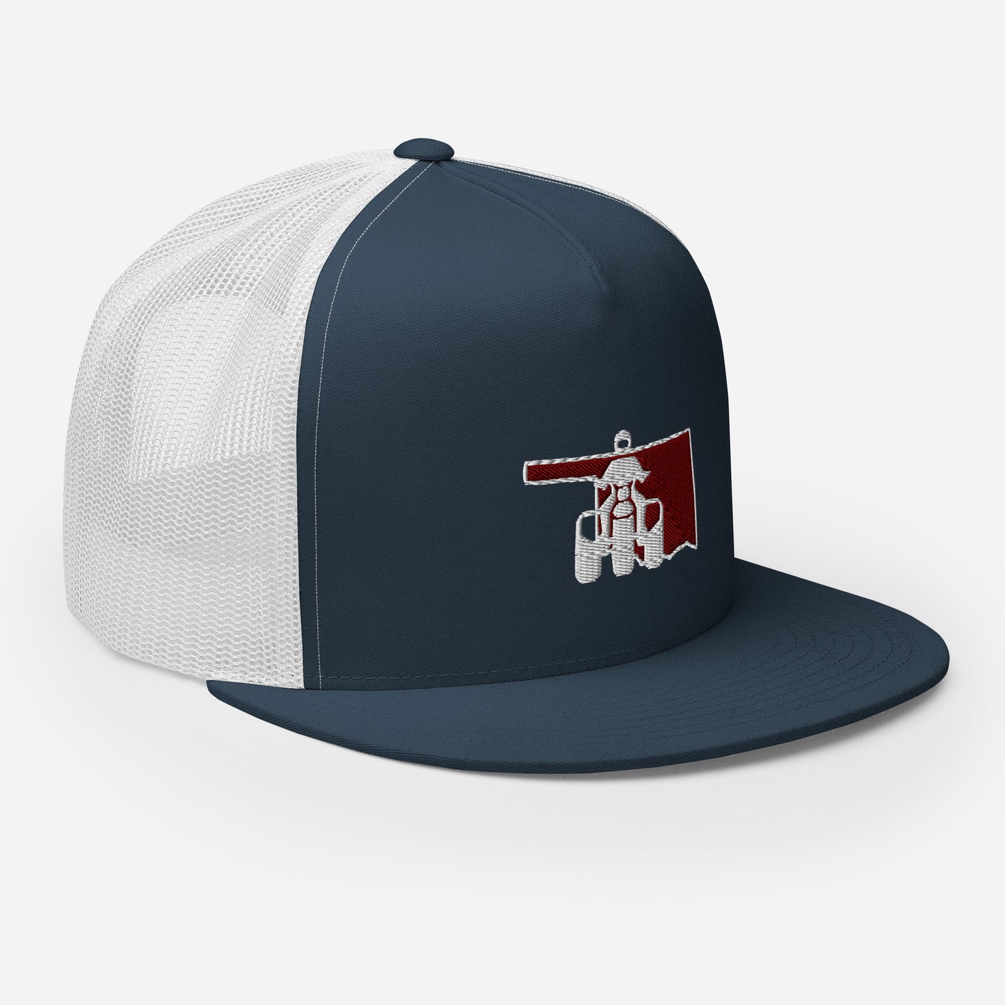 Oklahoma Threewheeler Flat Bill Trucker Cap