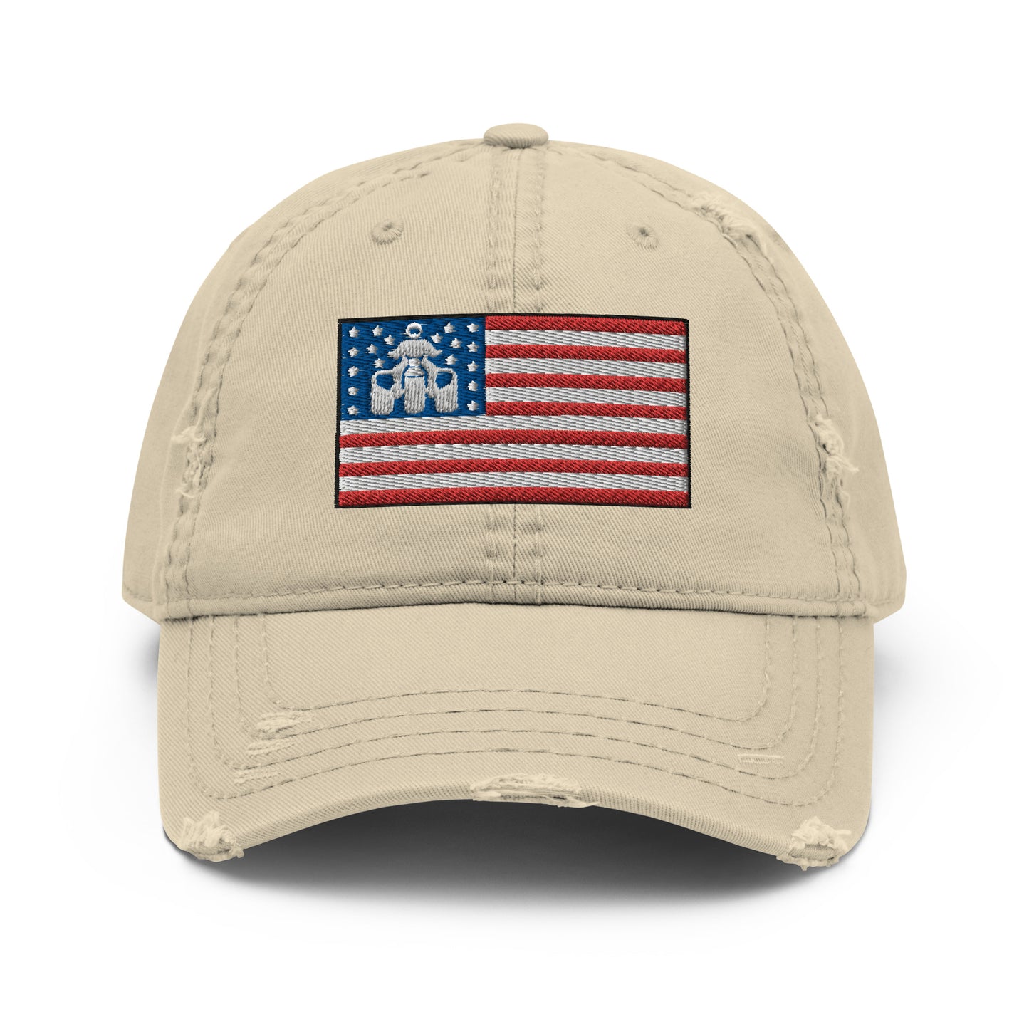 Threewheeler Flag Distressed Dad Hat