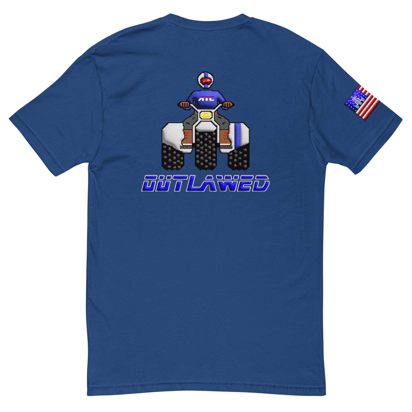 White and Blue Retro Threewheeler Short Sleeve T-shirt