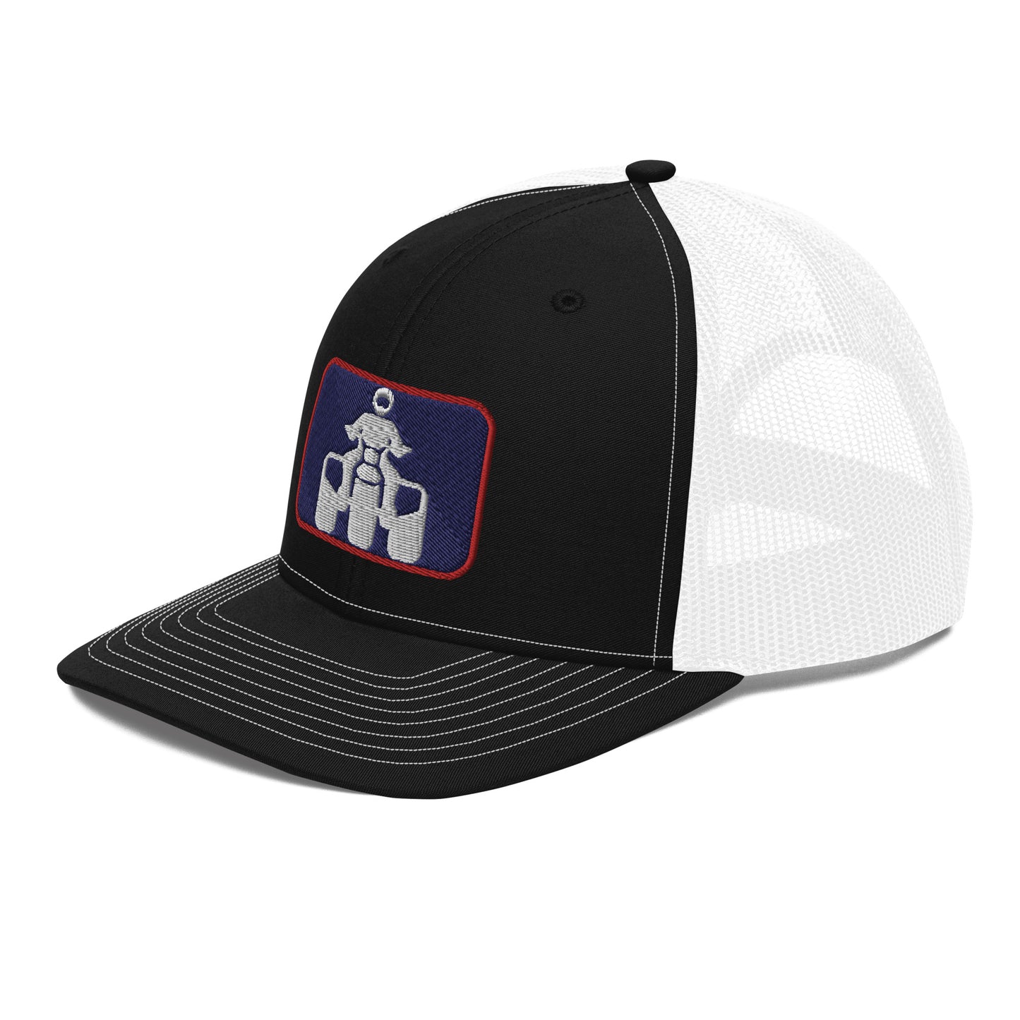 White, Navy and Red Richardson 112 Trucker Cap