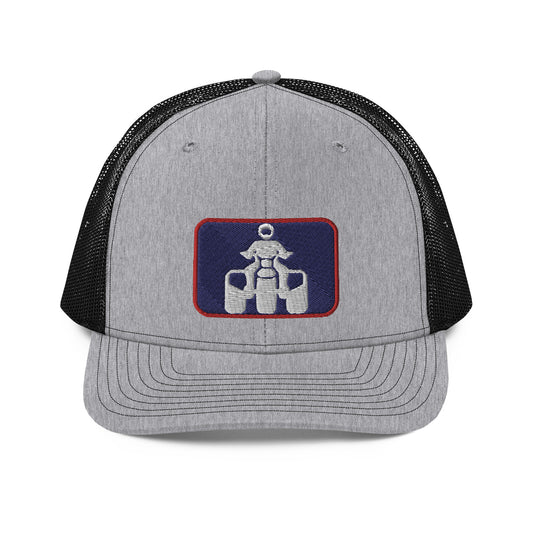 White, Navy and Red Richardson 112 Trucker Cap