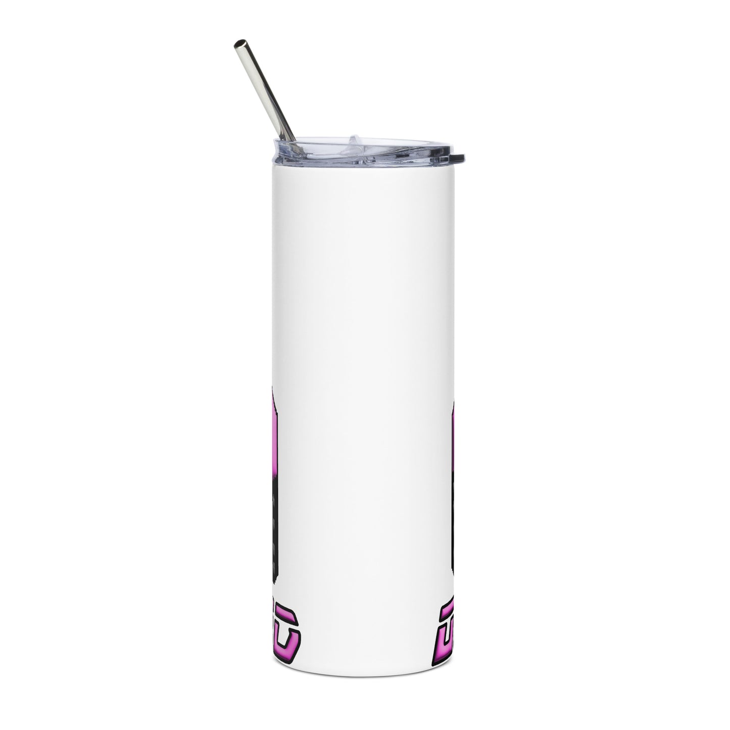 Pink Retro Threewheeler Stainless steel tumbler